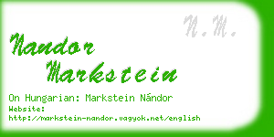 nandor markstein business card